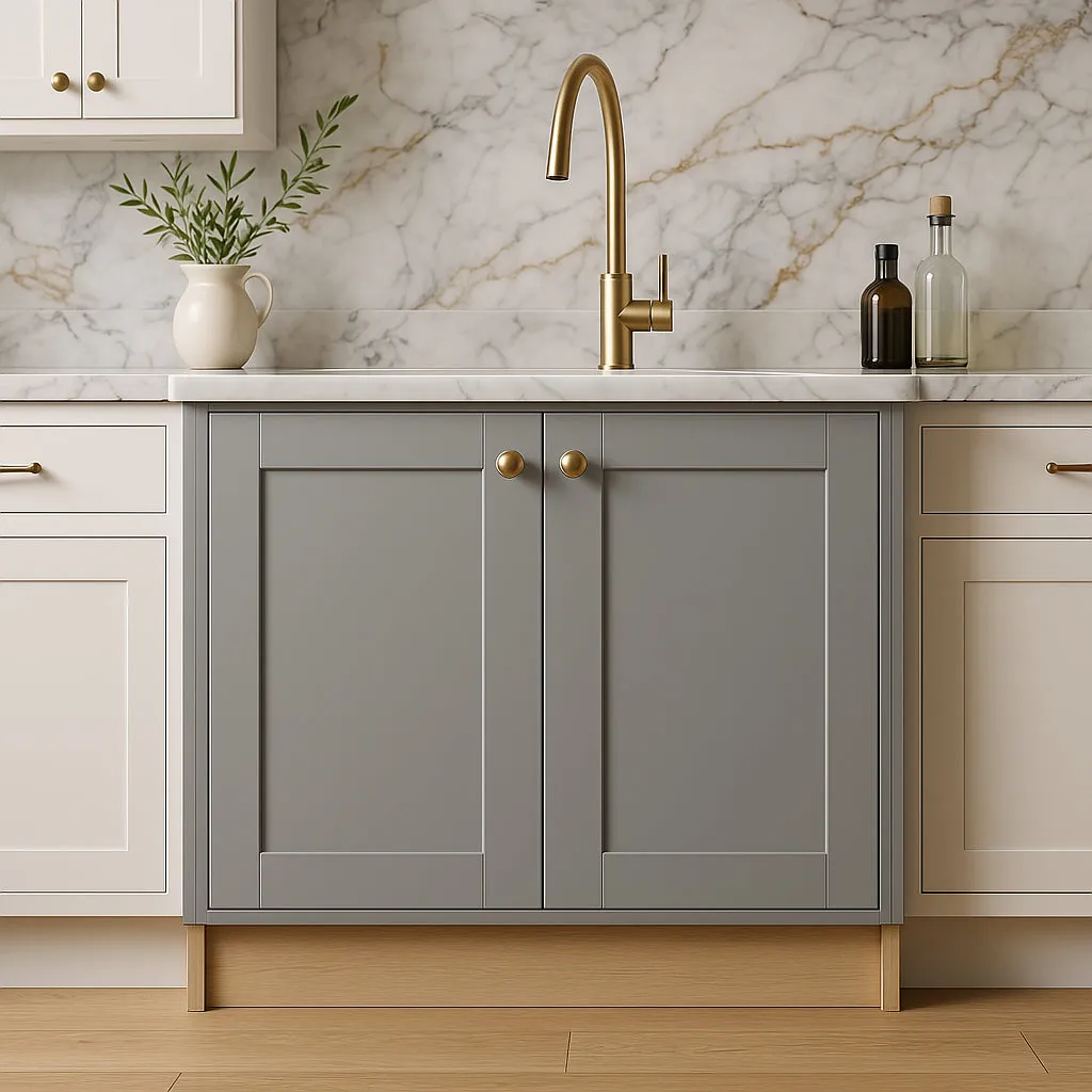 Home Decorators Collection Washington Veiled Gray Shaker Kitchen Cabinet, photo 2 of 3