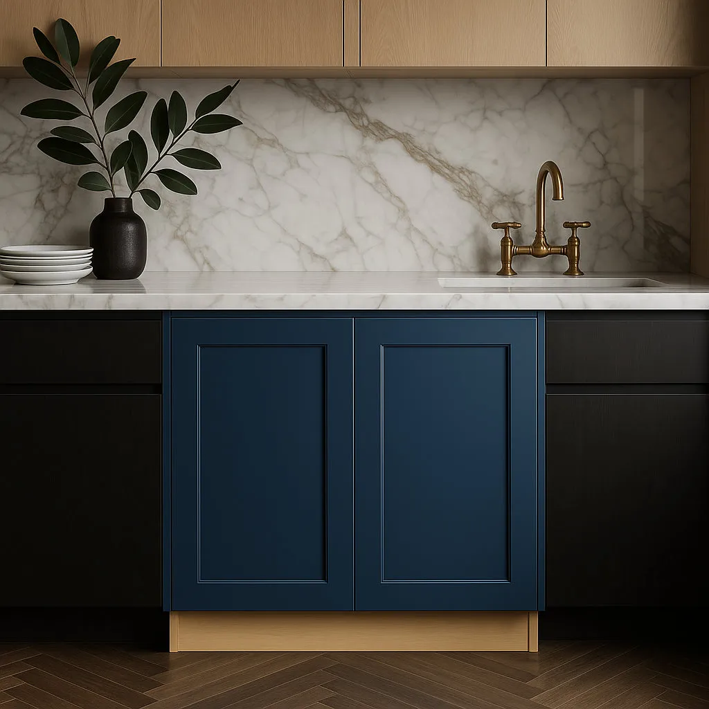 Home Decorators Collection Newport Mythic Blue Kitchen Base Cabinet, photo 3 of 3
