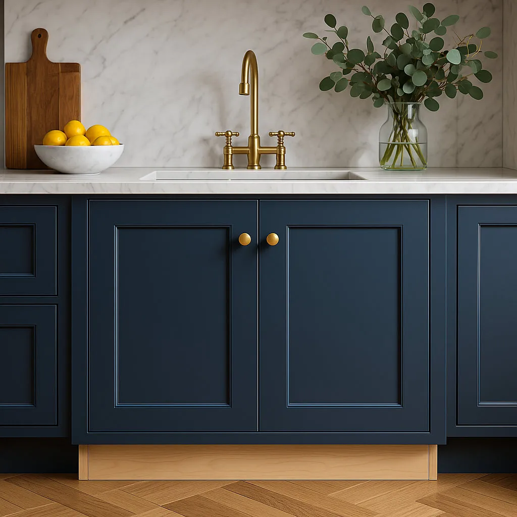 Home Decorators Collection Newport Mythic Blue Full Height Kitchen Cabinet, photo 2 of 3
