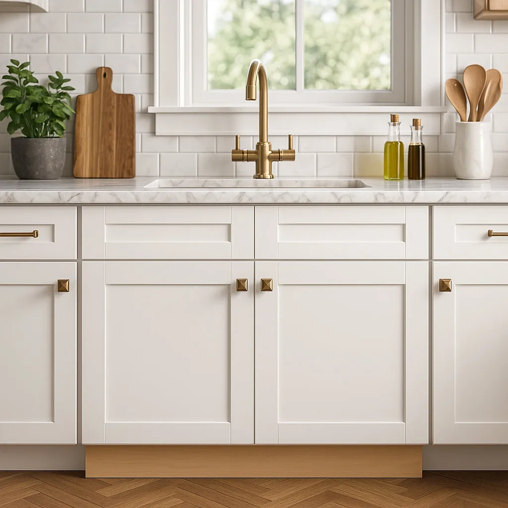 Home Decorators Collection Vesper White Shaker Kitchen Cabinet - 33" Base, Soft-Close, photo 2 of 3