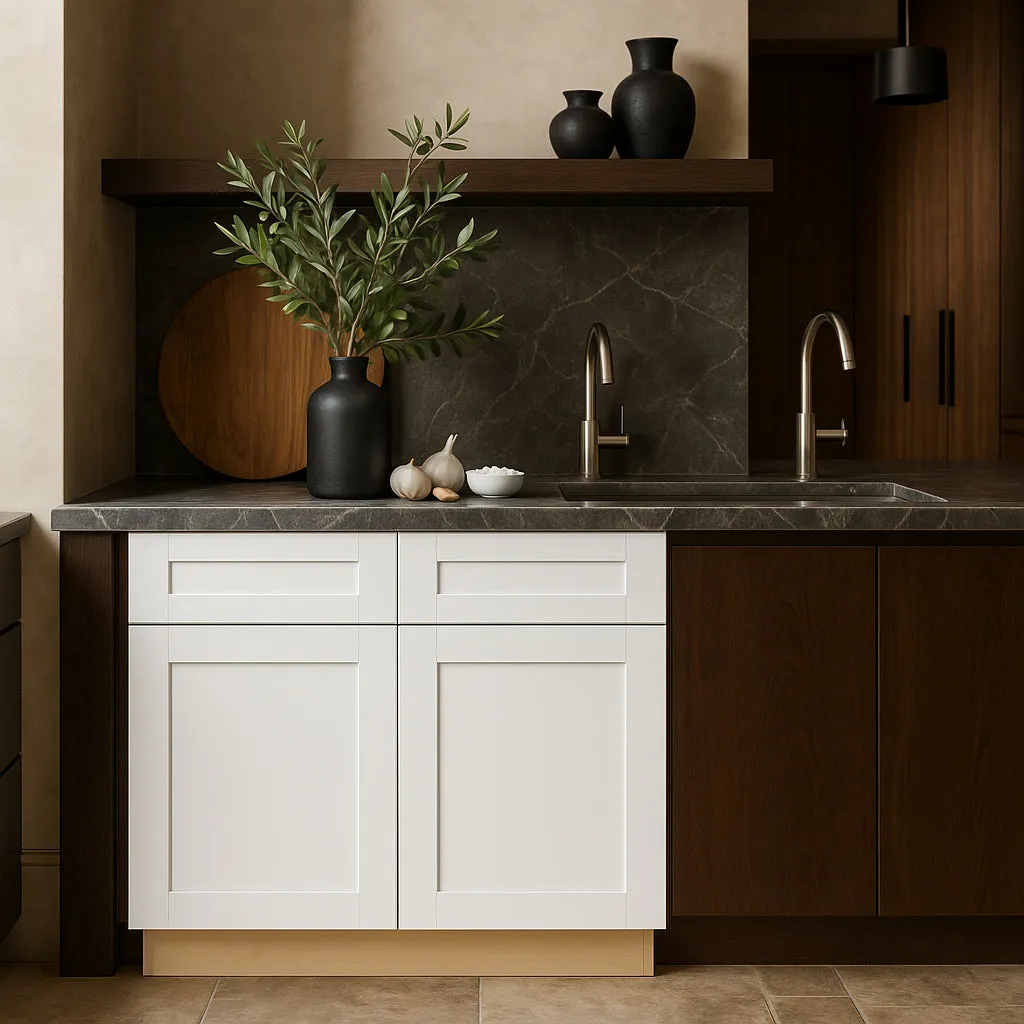Home Decorators Collection Vesper White Shaker Kitchen Cabinet - 33" Base, Soft-Close, photo 3 of 3