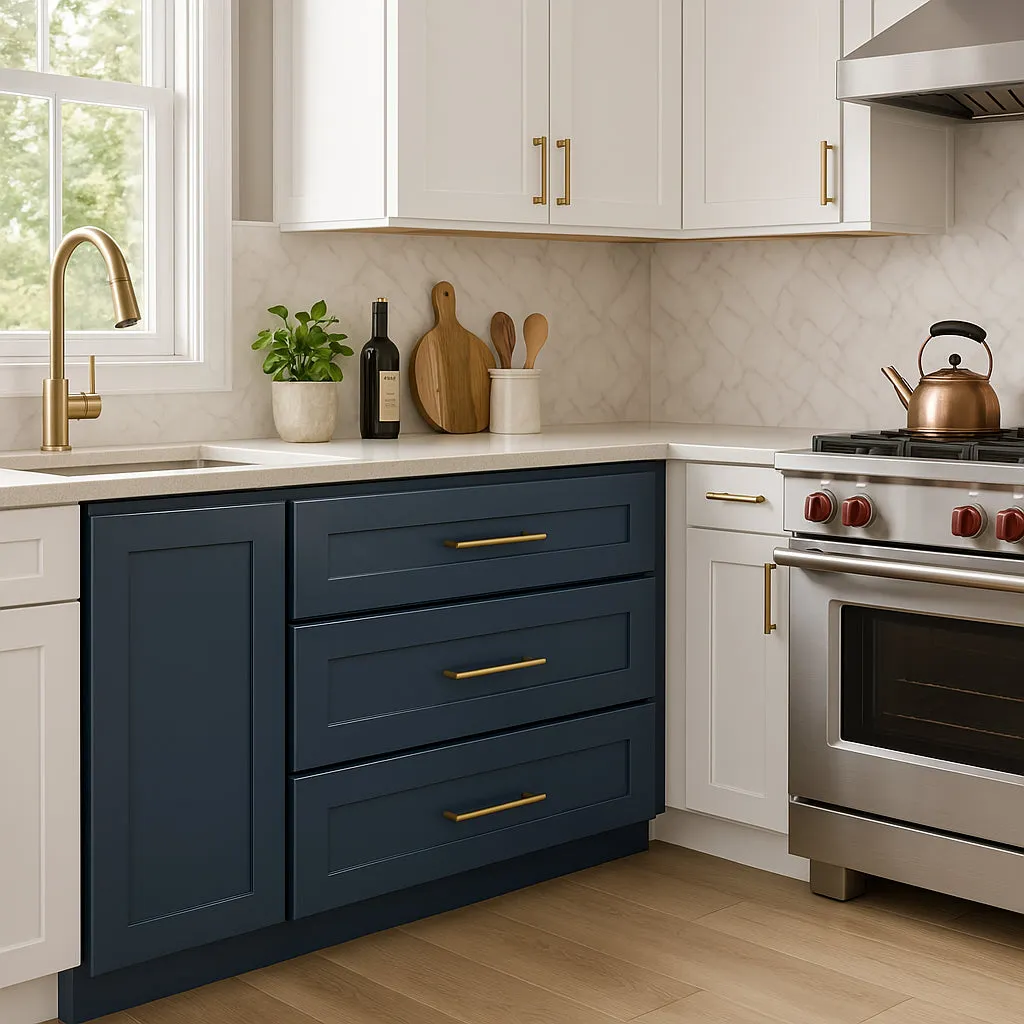 Home Decorators Collection Newport Cooktop Base Cabinet in Mythic Blue, photo 2 of 3