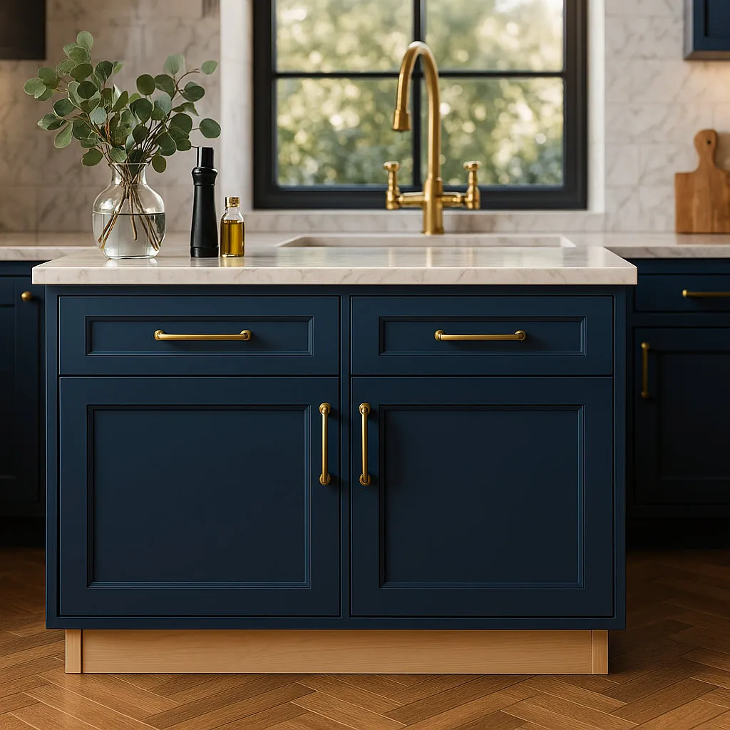 Home Decorators Collection Grayson Mythic Blue Kitchen Cabinet with Soft Close, photo 2 of 3