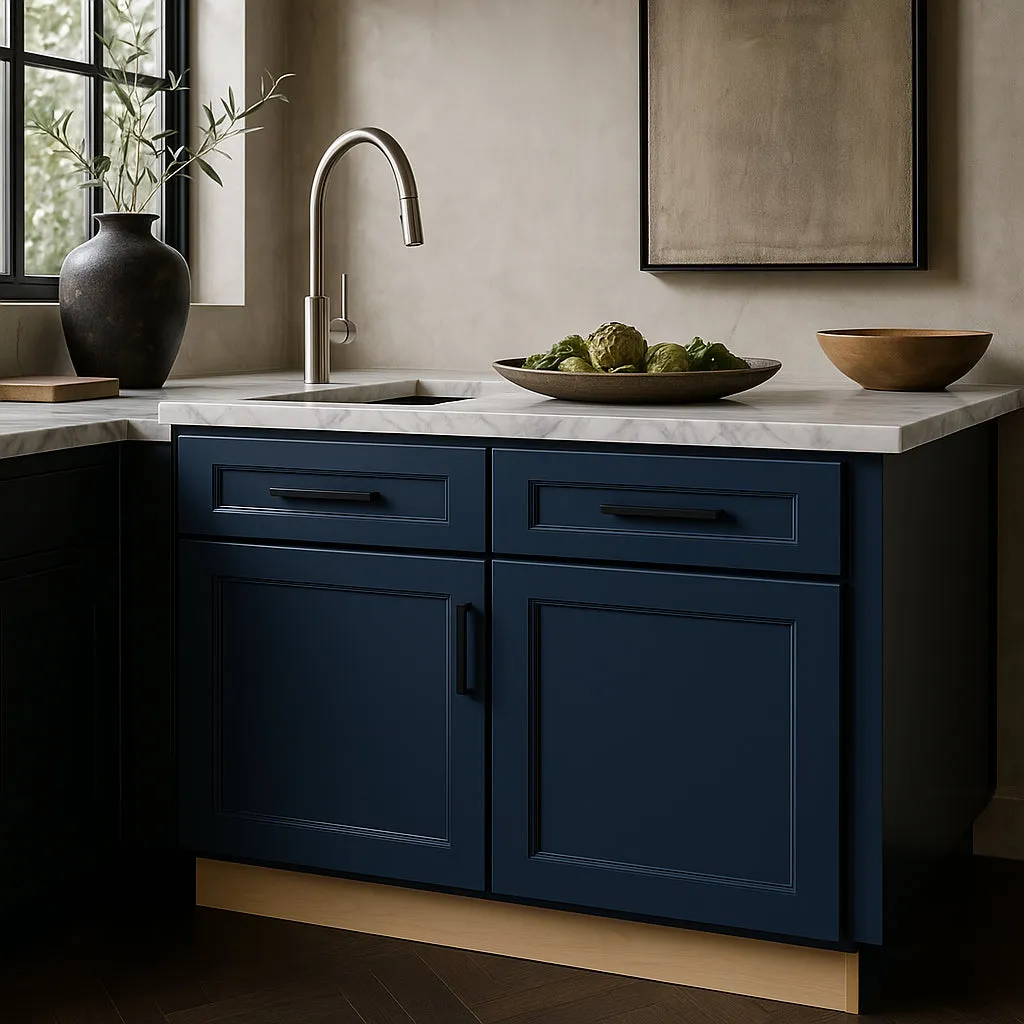 Home Decorators Collection Grayson Mythic Blue Kitchen Cabinet with Soft Close, photo 3 of 3