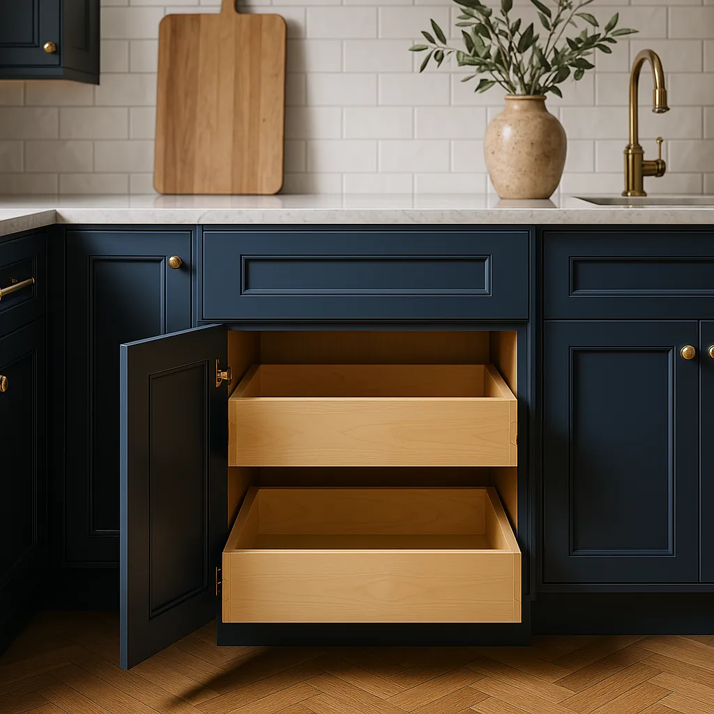 Home Decorators Collection Newport Mythic Blue Kitchen Cabinet, photo 2 of 3