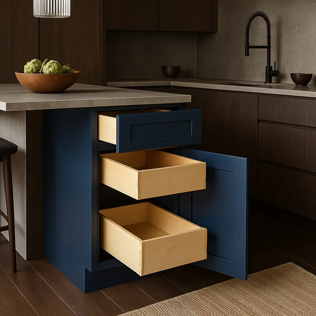 Home Decorators Collection Newport Mythic Blue Kitchen Cabinet, photo 3 of 3