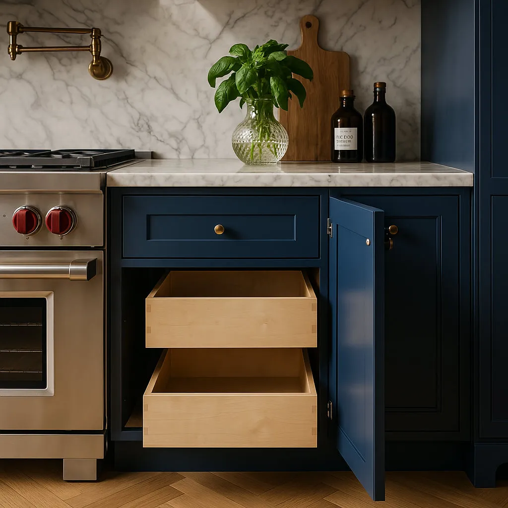 Home Decorators Collection Newport Mythic Blue Kitchen Cabinet, photo 2 of 3