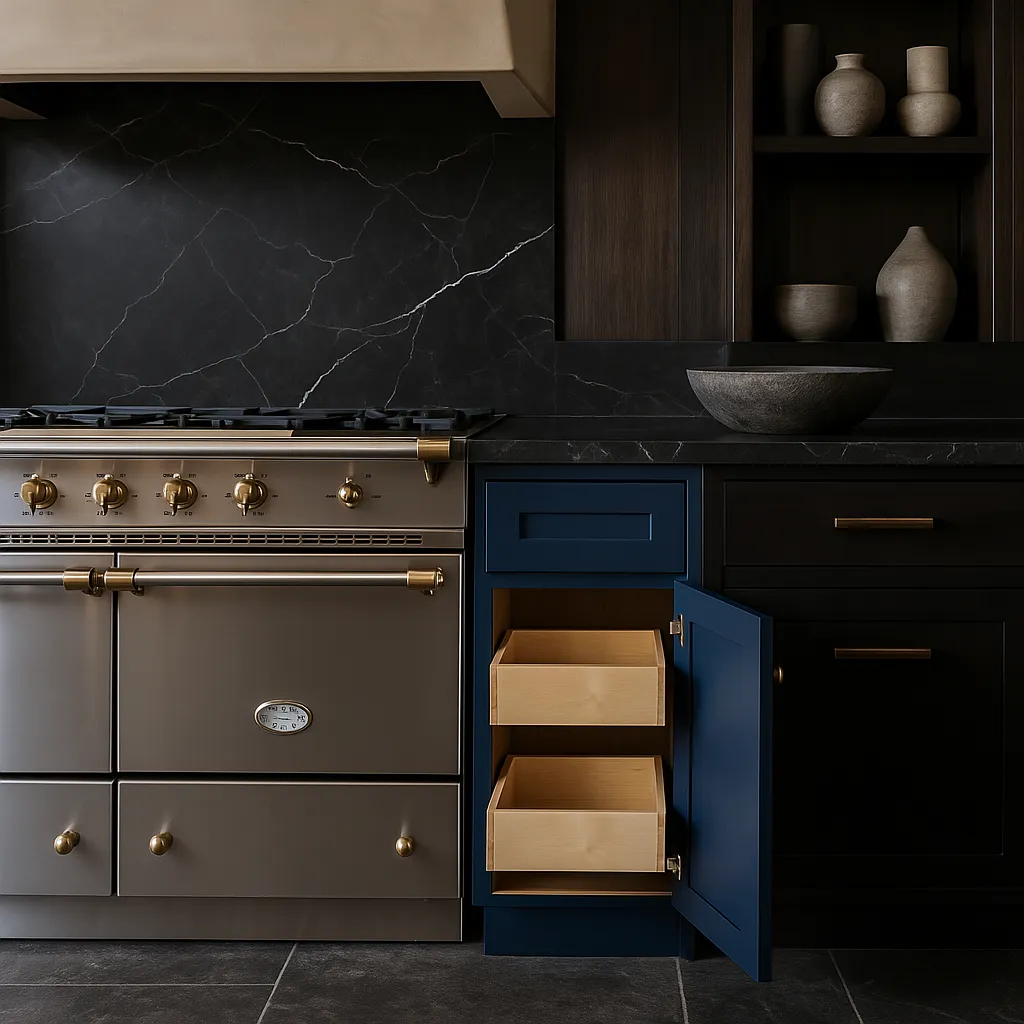 Home Decorators Collection Newport Mythic Blue Kitchen Cabinet, photo 3 of 3