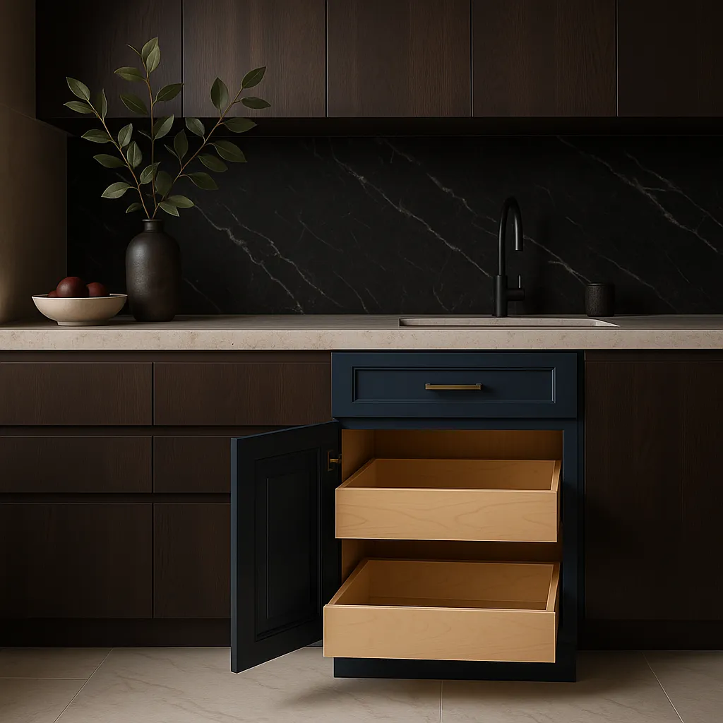 Home Decorators Collection Grayson Mythic Blue Kitchen Cabinet, photo 3 of 3