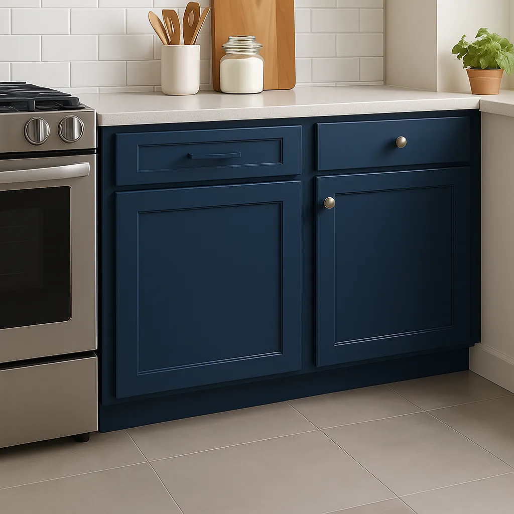 Home Decorators Collection Grayson Mythic Blue Kitchen Cabinet, photo 2 of 3