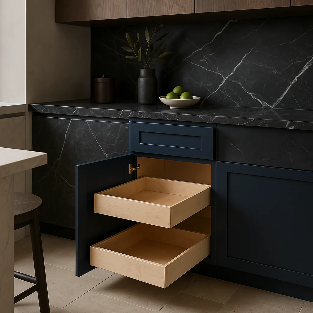 Home Decorators Collection Newport Mythic Blue Assembled Base Kitchen Cabinet, photo 3 of 3