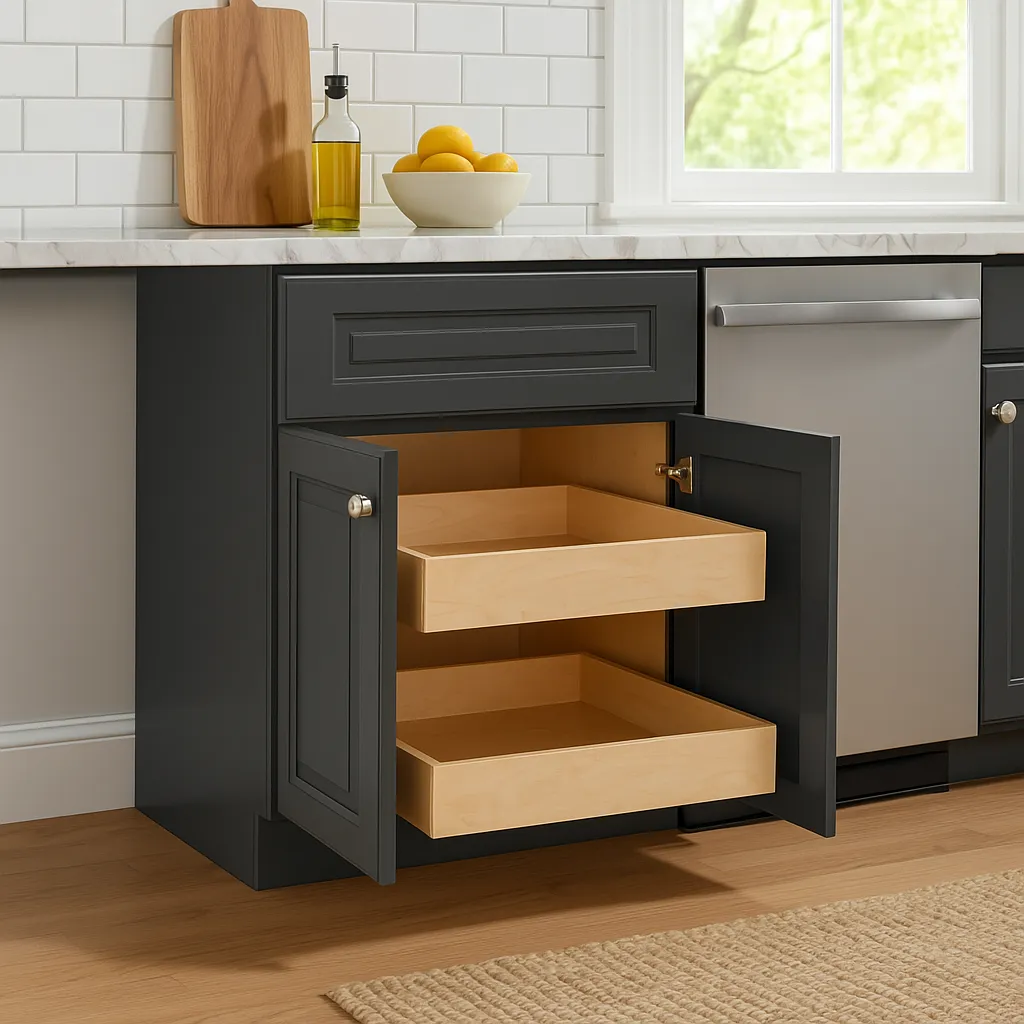 Home Decorators Collection Grayson 24 in. Deep Onyx Kitchen Cabinet, photo 2 of 3