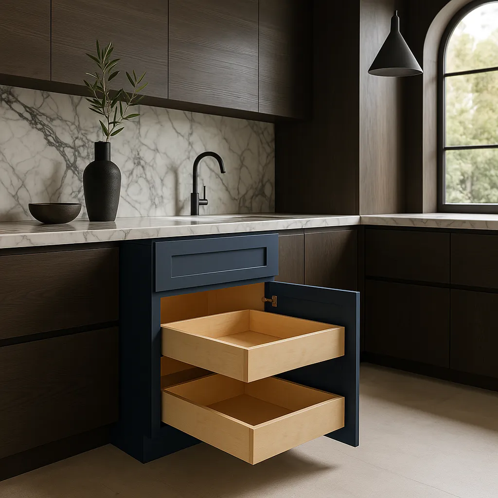 Home Decorators Collection Newport Mythic Blue Kitchen Cabinet, photo 3 of 3