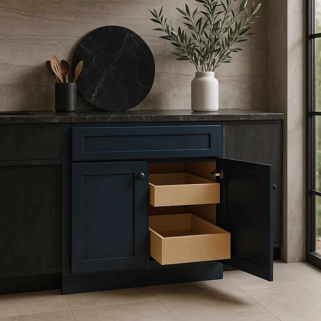 Home Decorators Collection Washington Vessel Blue Shaker Base Kitchen Cabinet, photo 3 of 3