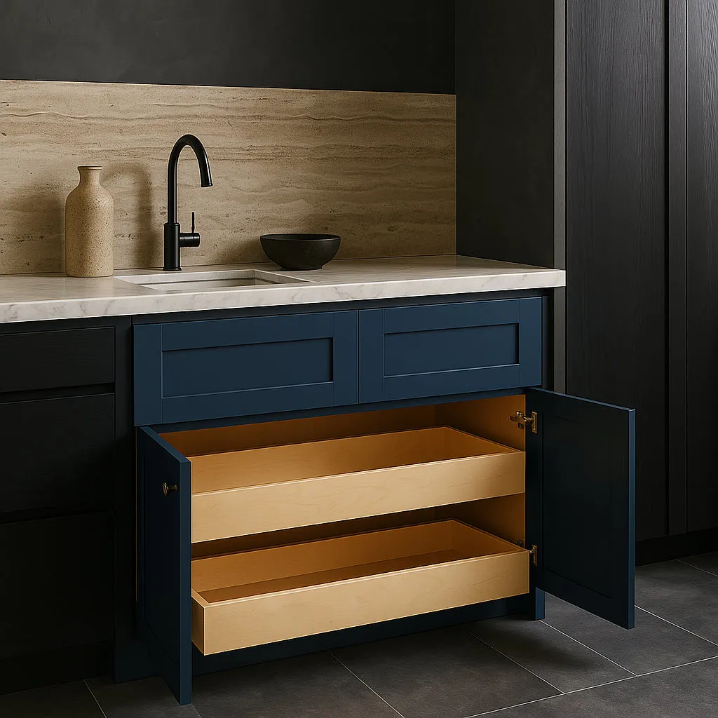 Home Decorators Collection Washington Vessel Blue Shaker Base Kitchen Cabinet, photo 3 of 3