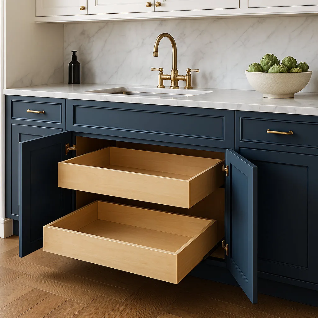 Home Decorators Collection Newport Mythic Blue Kitchen Cabinet, photo 2 of 3