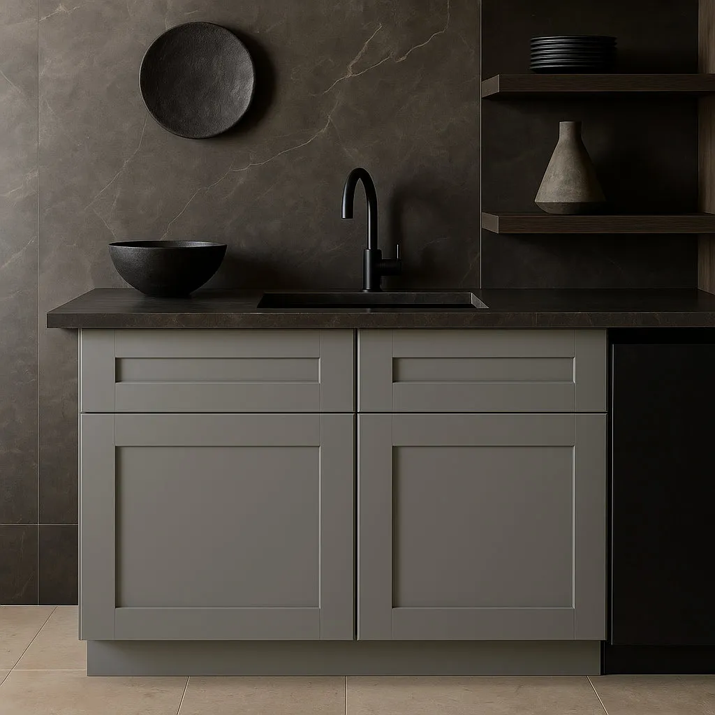 Home Decorators Collection Veiled Gray Shaker Base Kitchen Cabinet, photo 3 of 3
