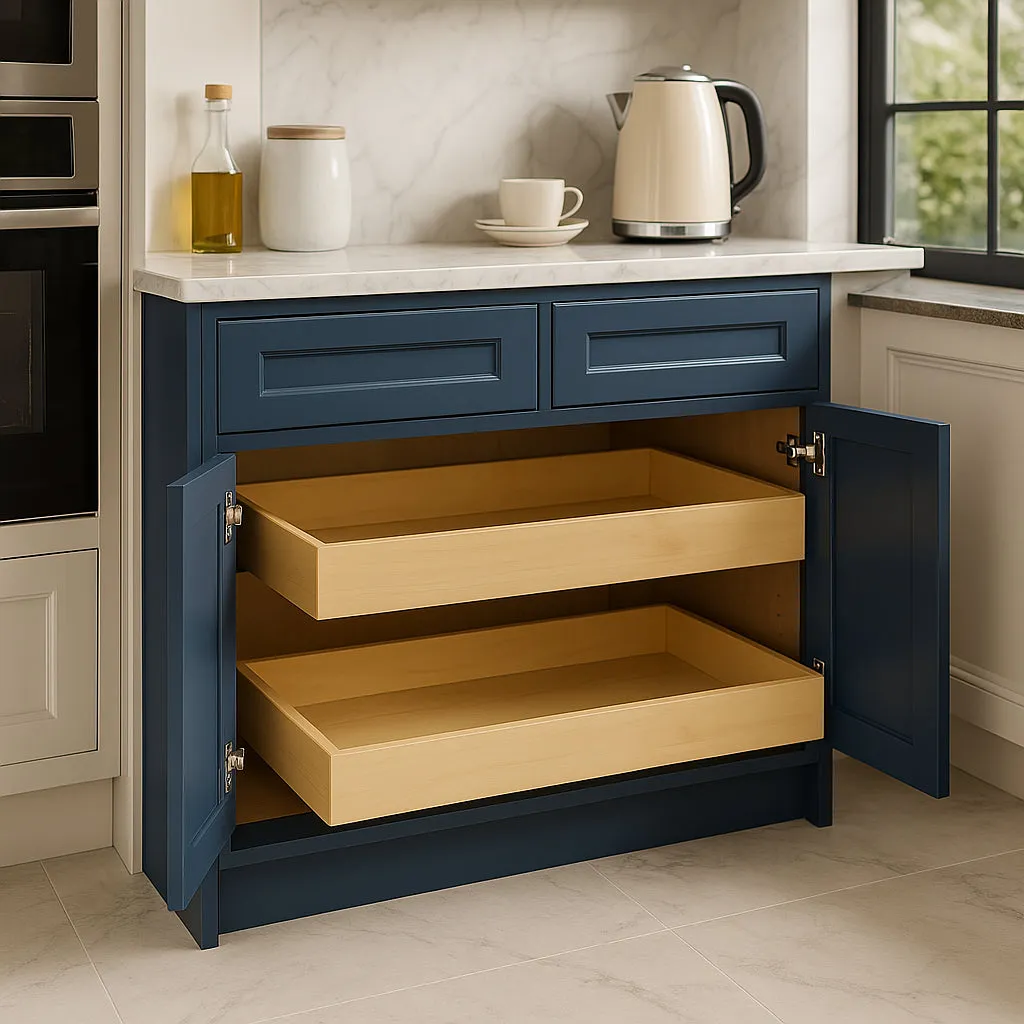 Home Decorators Collection Newport Mythic Blue Kitchen Cabinet, photo 2 of 3