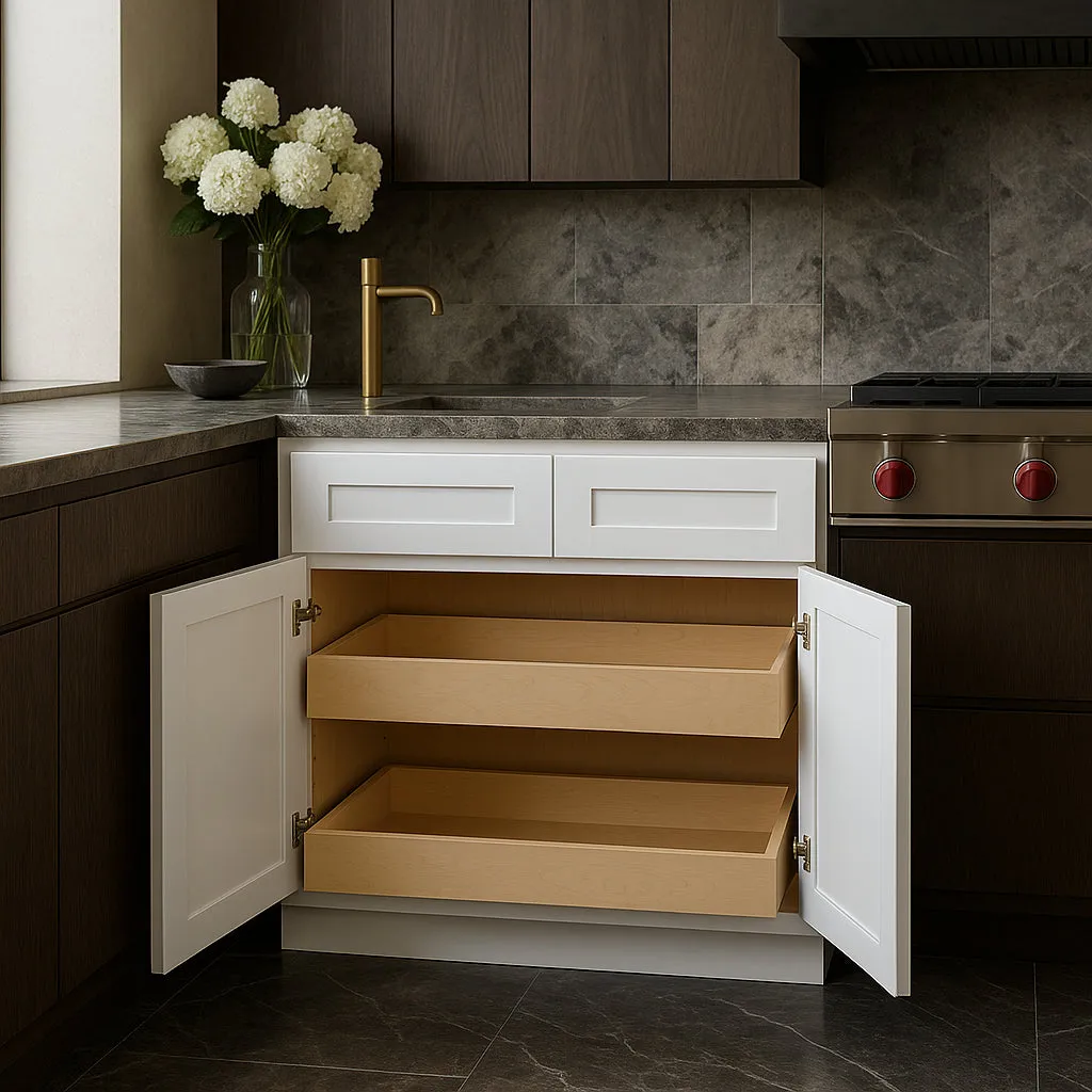 Home Decorators Collection Washington Vesper White Plywood Shaker Assembled Base Kitchen Cabinet, photo 3 of 3