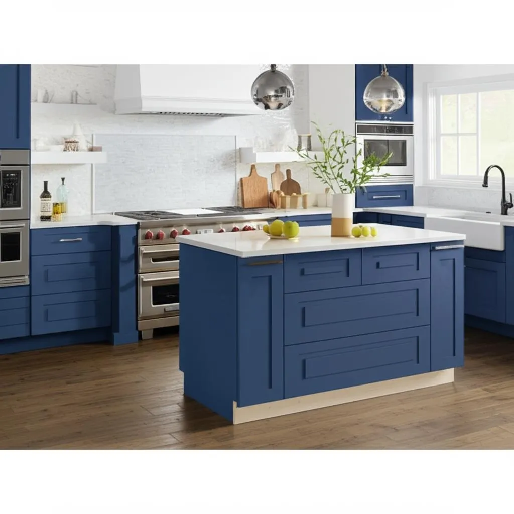 Home Decorators Collection Grayson Mythic Blue Cooktop Base Cabinet, photo 2 of 3