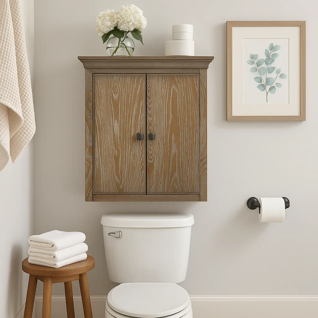 Home Decorators Collection Brisbane Bathroom Linen Cabinet in Weathered Grey Oak, photo 2 of 2