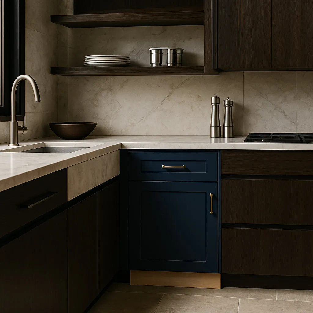 Home Decorators Collection Washington Vessel Blue Shaker Base Kitchen Cabinet, photo 3 of 3
