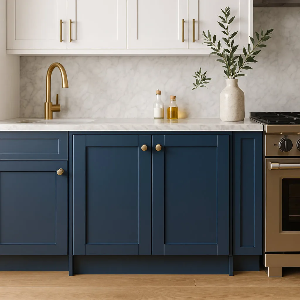 Home Decorators Collection Washington Vessel Blue Shaker Base Kitchen Cabinet, photo 2 of 3