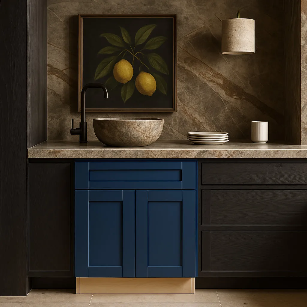 Home Decorators Collection Washington Vessel Blue Shaker Base Cabinet, photo 3 of 3