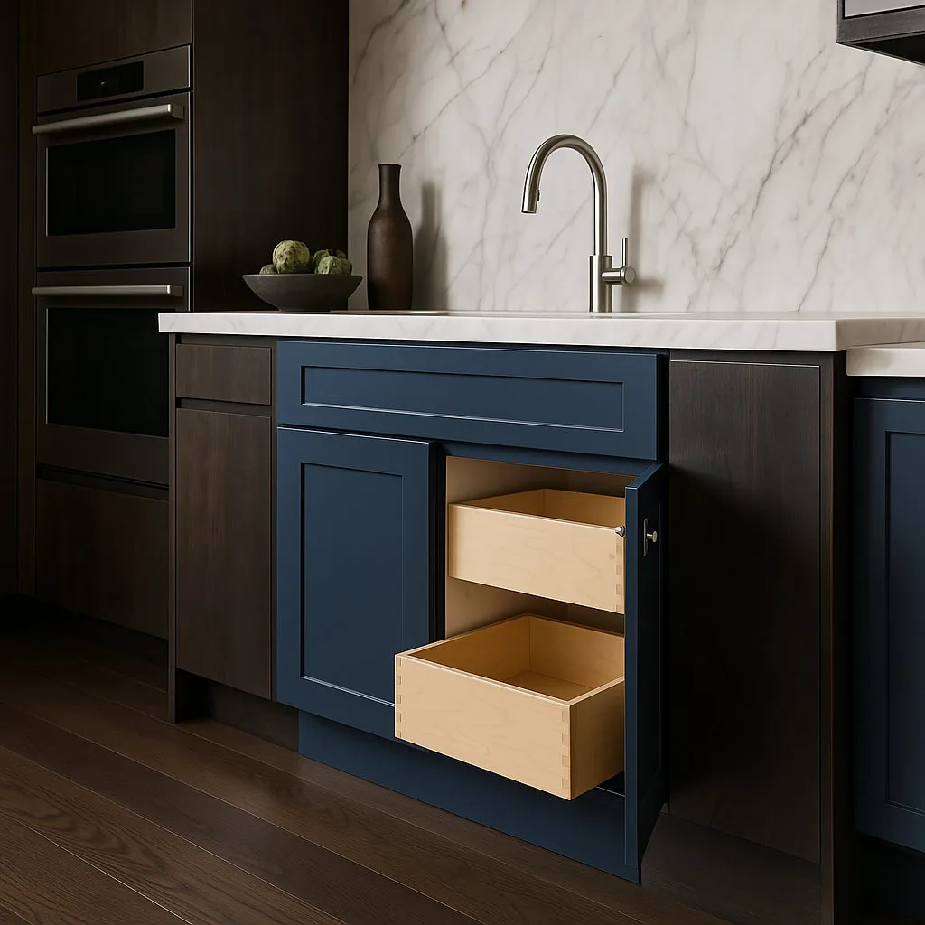 Home Decorators Collection Washington Vessel Blue Shaker Base Cabinet, photo 3 of 3