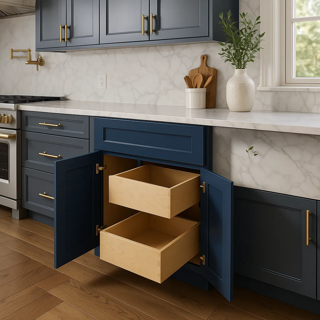 Home Decorators Collection Washington Vessel Blue Shaker Base Cabinet, photo 2 of 3