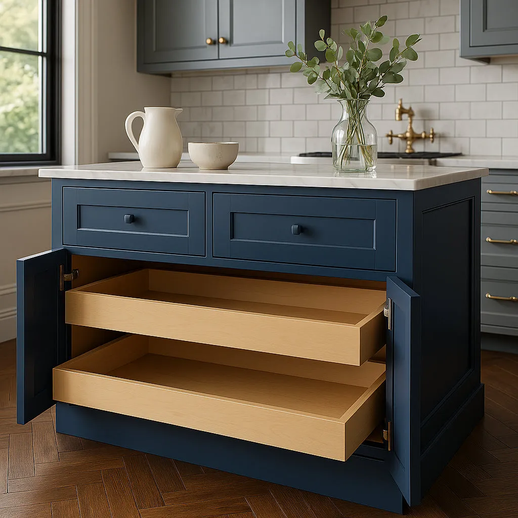 Home Decorators Collection Washington Vessel Blue Shaker Base Kitchen Cabinet, photo 2 of 3