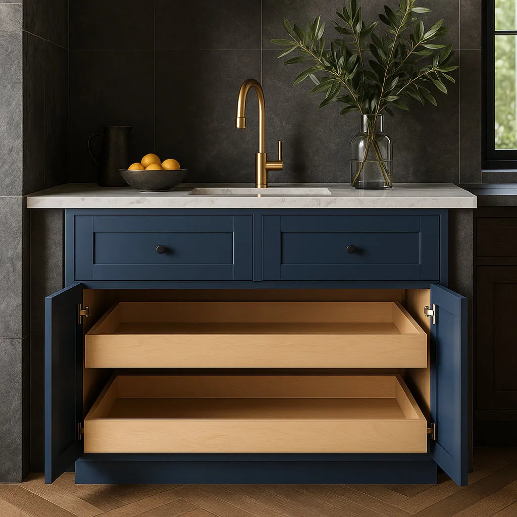 Home Decorators Collection Washington Vessel Blue Shaker Base Kitchen Cabinet, photo 3 of 3