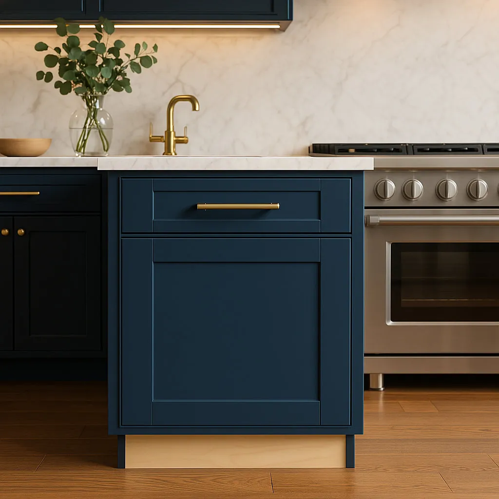 Home Decorators Collection Washington Vessel Blue Shaker Base Kitchen Cabinet, photo 2 of 3