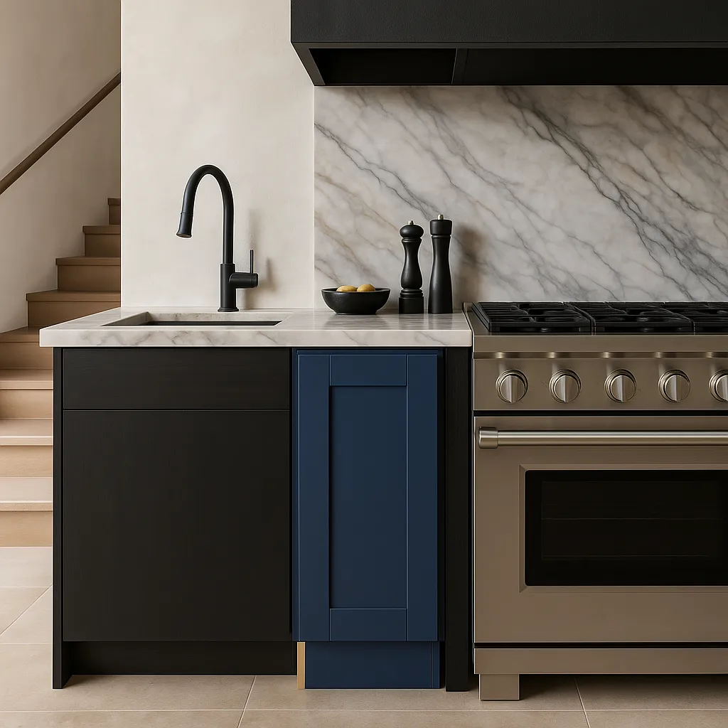 Home Decorators Collection Washington Vessel Blue Shaker Base Kitchen Cabinet, photo 2 of 3