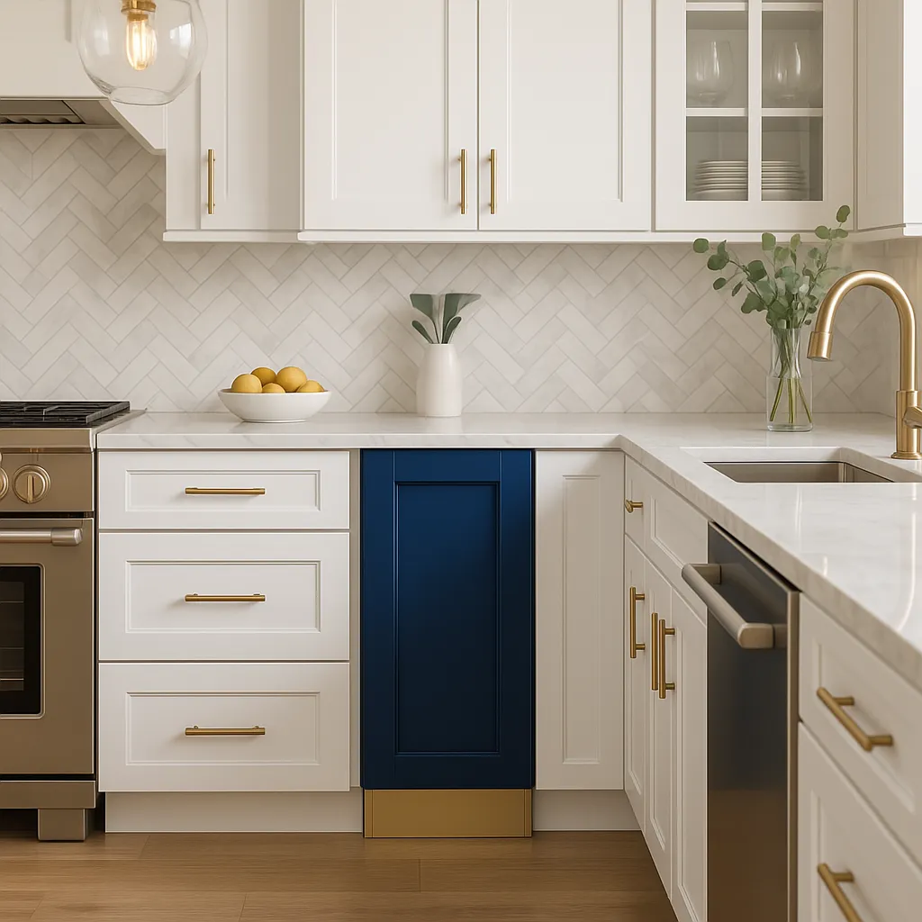 Home Decorators Collection Washington Vessel Blue Shaker Base Kitchen Cabinet, photo 2 of 3