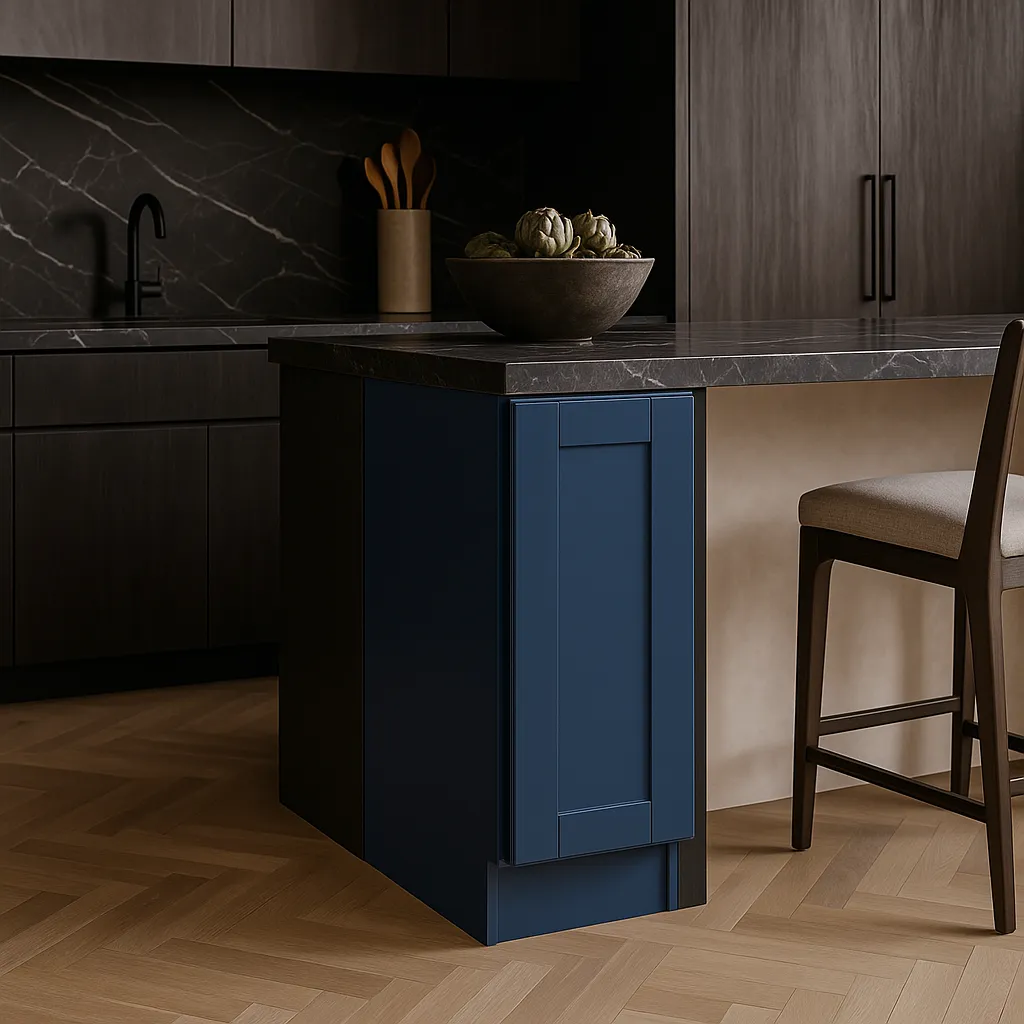 Home Decorators Collection Washington Vessel Blue Shaker Base Kitchen Cabinet, photo 3 of 3