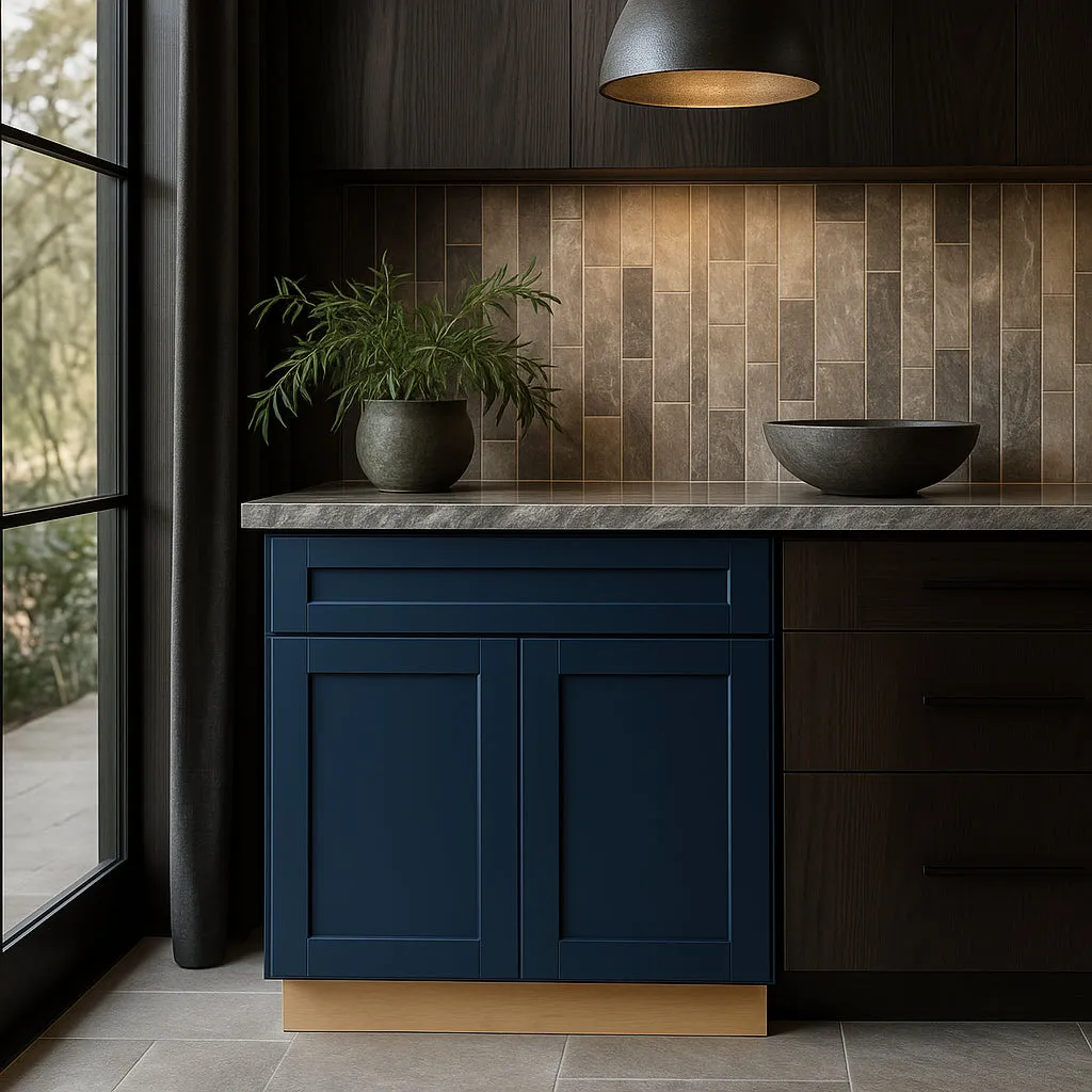 Home Decorators Collection Washington Vessel Blue Shaker Base Cabinet, photo 3 of 3