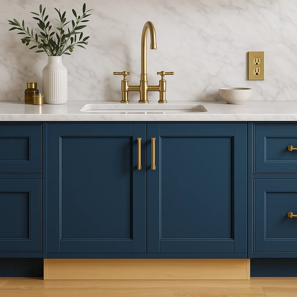 Home Decorators Collection Washington Vessel Blue Shaker Base Kitchen Cabinet, photo 2 of 3
