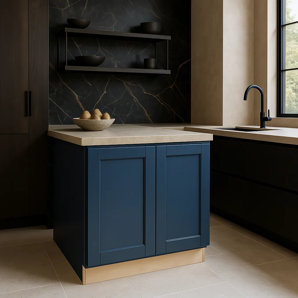 Home Decorators Collection Washington Vessel Blue Shaker Base Kitchen Cabinet, photo 3 of 3
