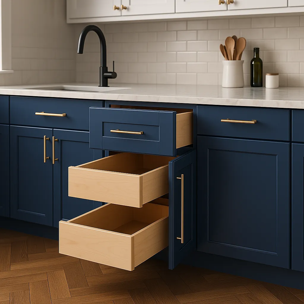 Home Decorators Collection Washington Vessel Blue Shaker Base Kitchen Cabinet, photo 2 of 3