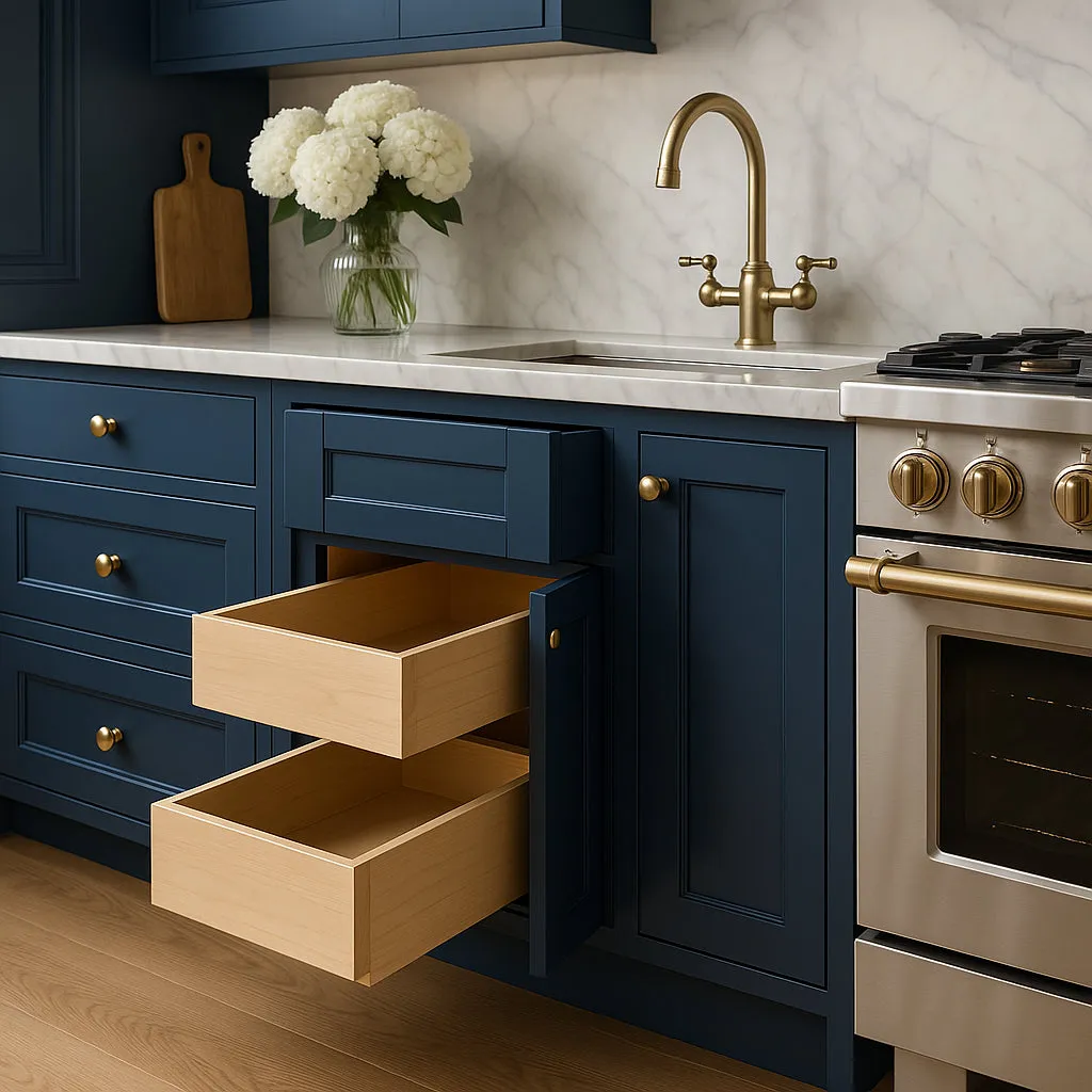 Home Decorators Collection Washington Vessel Blue Shaker Base Kitchen Cabinet, photo 2 of 3