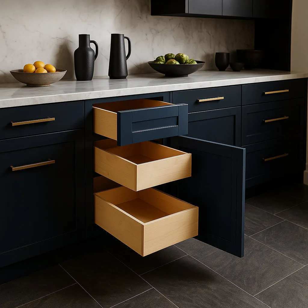 Home Decorators Collection Washington Vessel Blue Shaker Base Kitchen Cabinet, photo 3 of 3