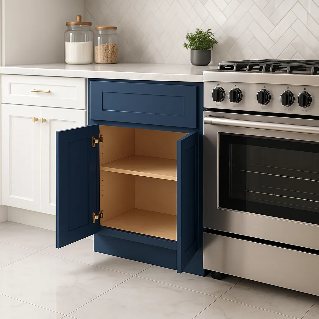 Home Decorators Collection Washington Vessel Blue Shaker Base Kitchen Cabinet, photo 2 of 3
