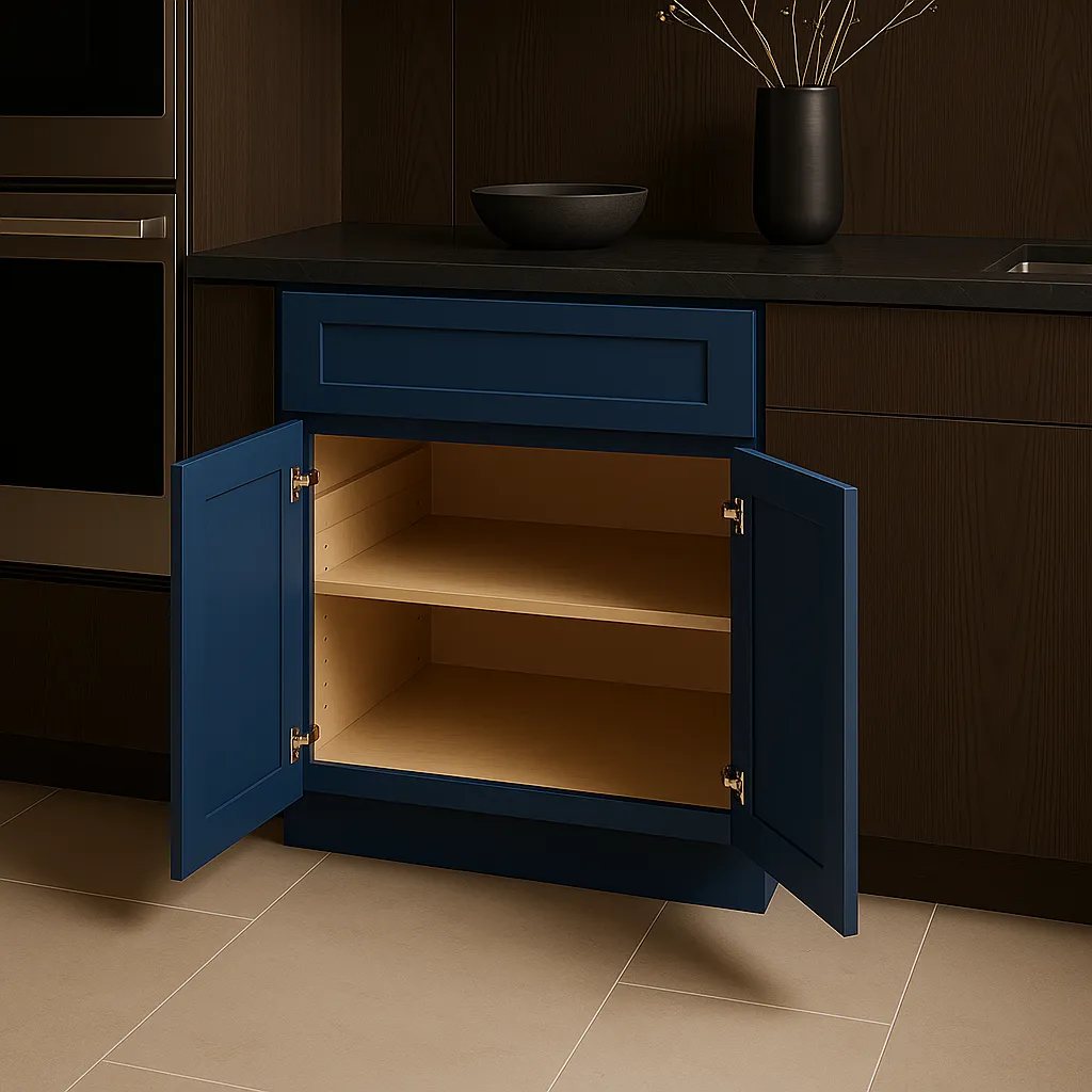 Home Decorators Collection Washington Vessel Blue Shaker Base Kitchen Cabinet, photo 3 of 3