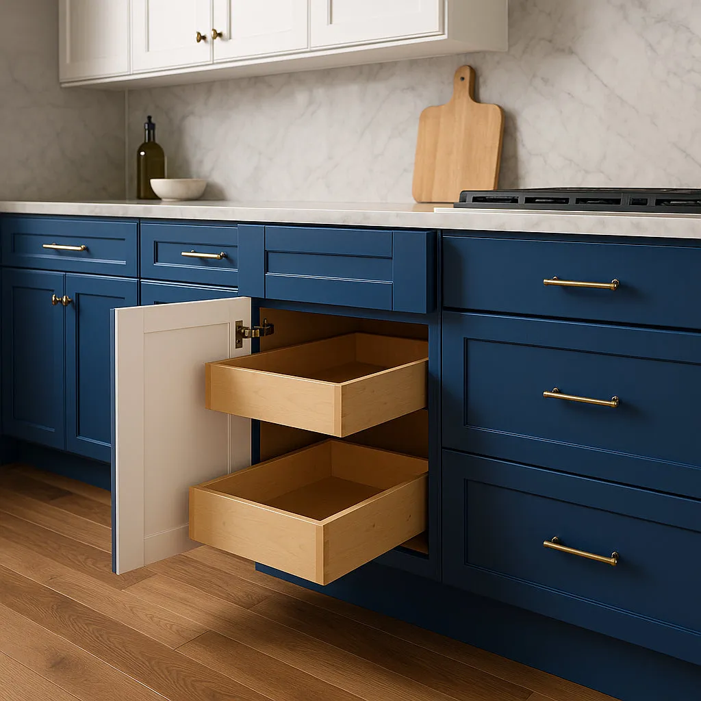 Home Decorators Collection Washington Vessel Blue Shaker Base Kitchen Cabinet, photo 2 of 3
