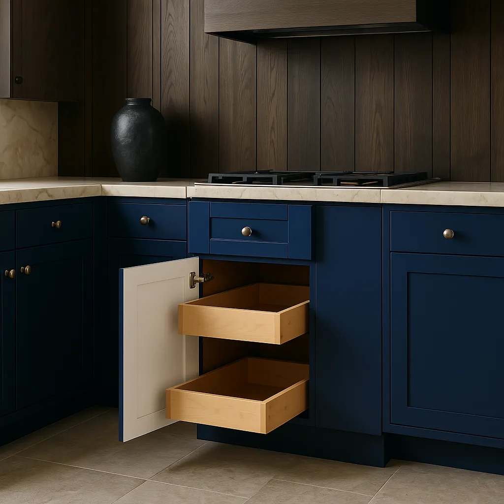 Home Decorators Collection Washington Vessel Blue Shaker Base Kitchen Cabinet, photo 3 of 3