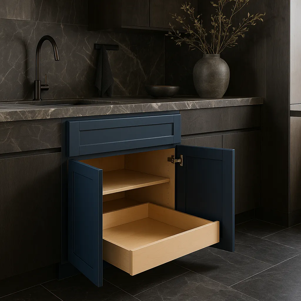 Home Decorators Collection Washington Vessel Blue Shaker Base Cabinet, photo 3 of 3
