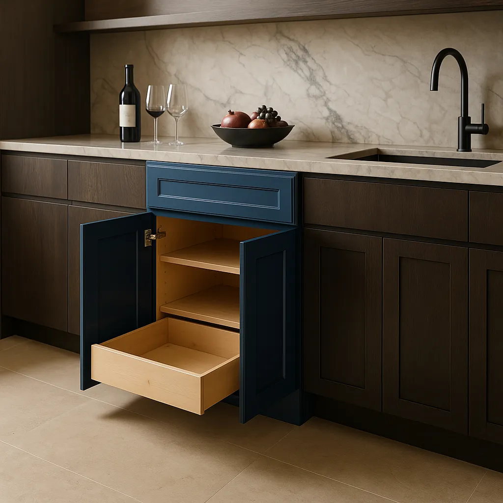 Home Decorators Collection Newport Mythic Blue Soft-Close Base Kitchen Cabinet, photo 3 of 3