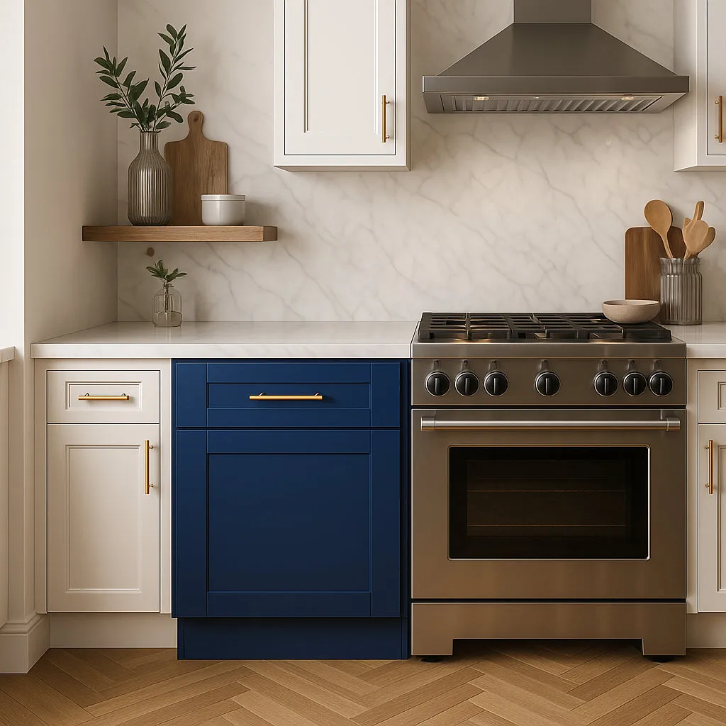 Home Decorators Collection Washington Vessel Blue Shaker Base Kitchen Cabinet, photo 2 of 3