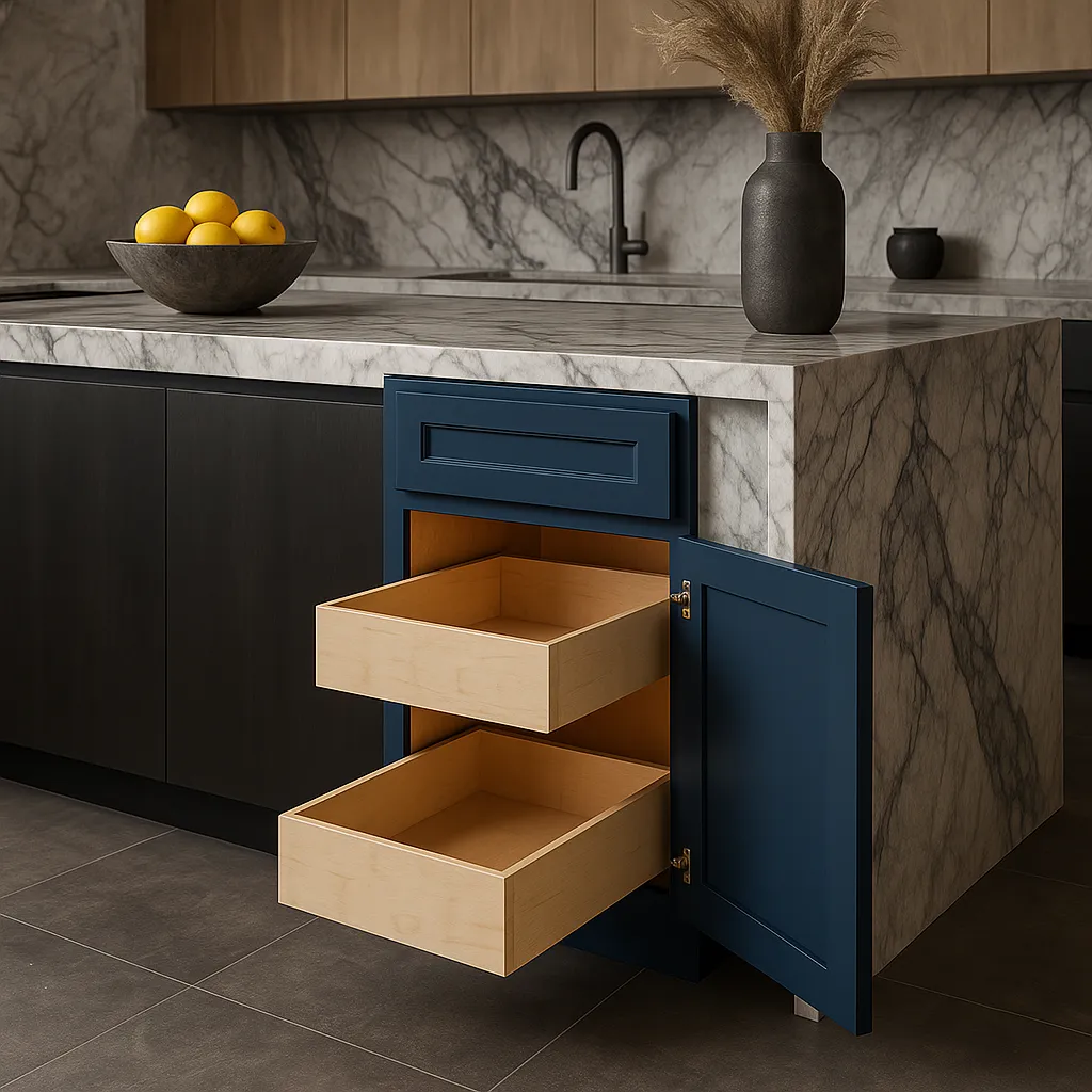 Home Decorators Collection Grayson Mythic Blue Shaker Base Cabinet, photo 3 of 3